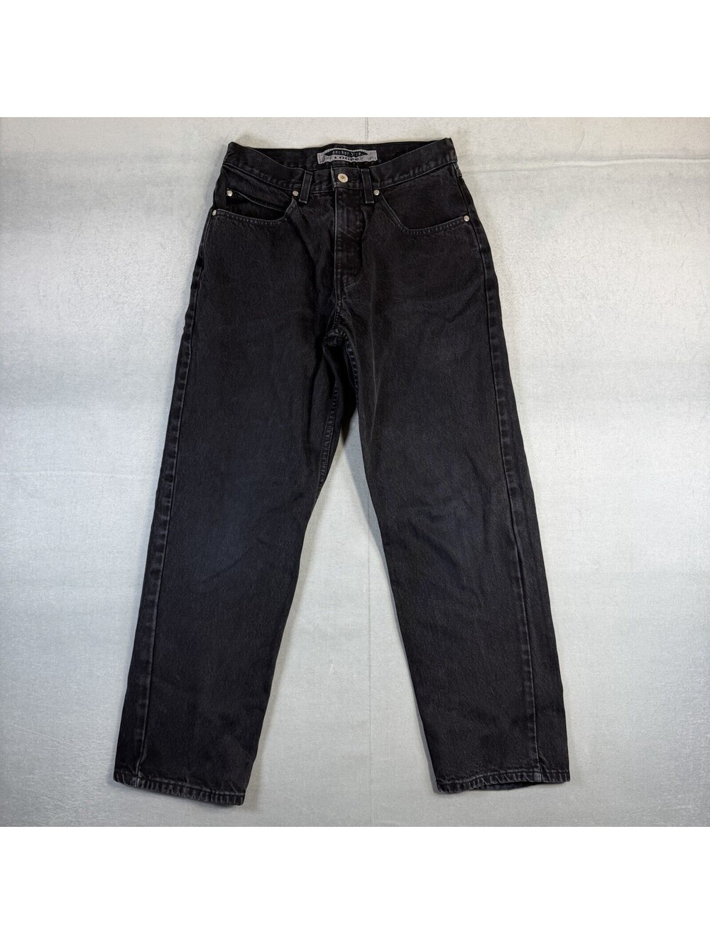 Vintage 90s Anchor Blue Loose Jeans Men’s 30x30* Black Baggy Streetwear Denim